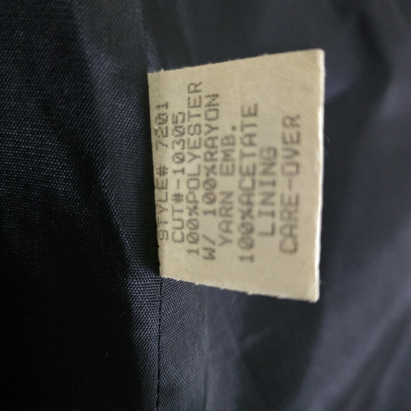 Tina Hägen Size 10 Floral Black Women's Blazer Jacket - Picture 7 of 8